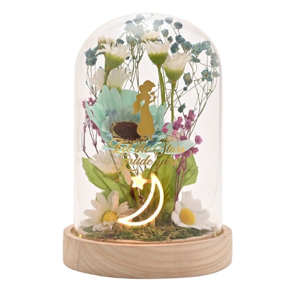 Jasmine beleuchtete dekorative Glasglocke – Disney Pastel Princess
