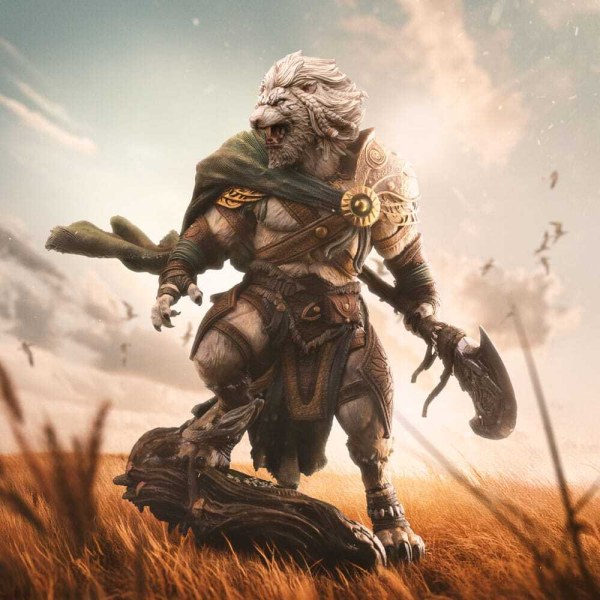 Art Scale Ajani Goldmane 26 cm - Iron Studios Magic The Gathering