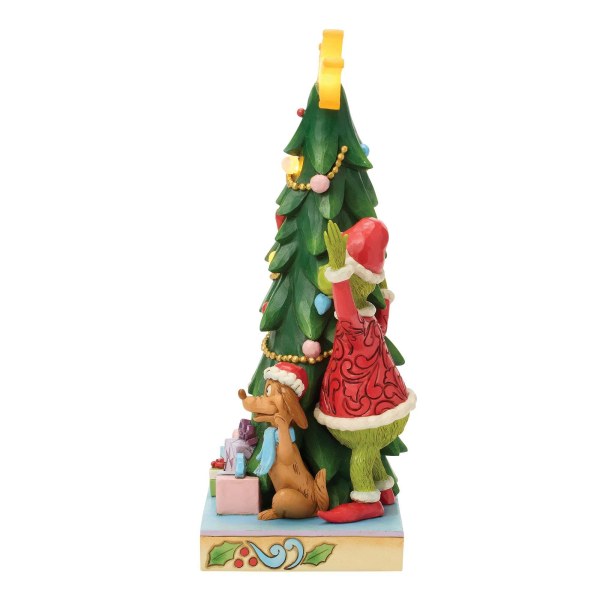 Grinch, Cindy und Max lugen aus dem LED-Baum hervor – JIM SHORE GRINCH