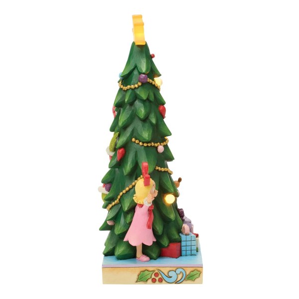 Grinch, Cindy und Max lugen aus dem LED-Baum hervor – JIM SHORE GRINCH