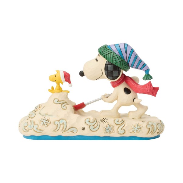 Snoopy schaufelt Schnee mit Woodstock – Erdnüsse