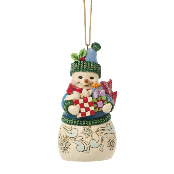 Schneemann mit Geschenken als hängender Schmuck - Heartwood Creek