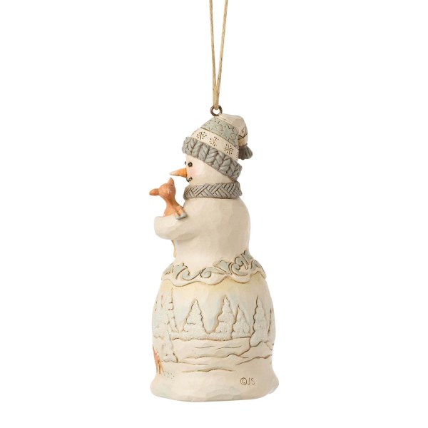 Hängender Schneemann aus weißem Waldmotiv - Heartwood Creek
