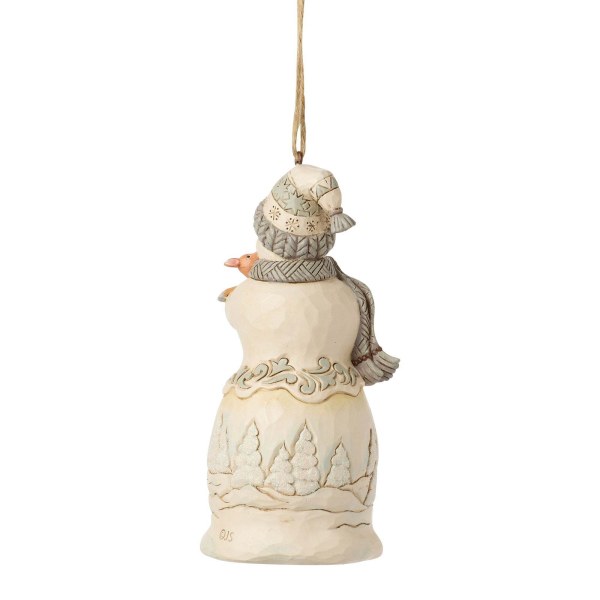 Hängender Schneemann aus weißem Waldmotiv - Heartwood Creek