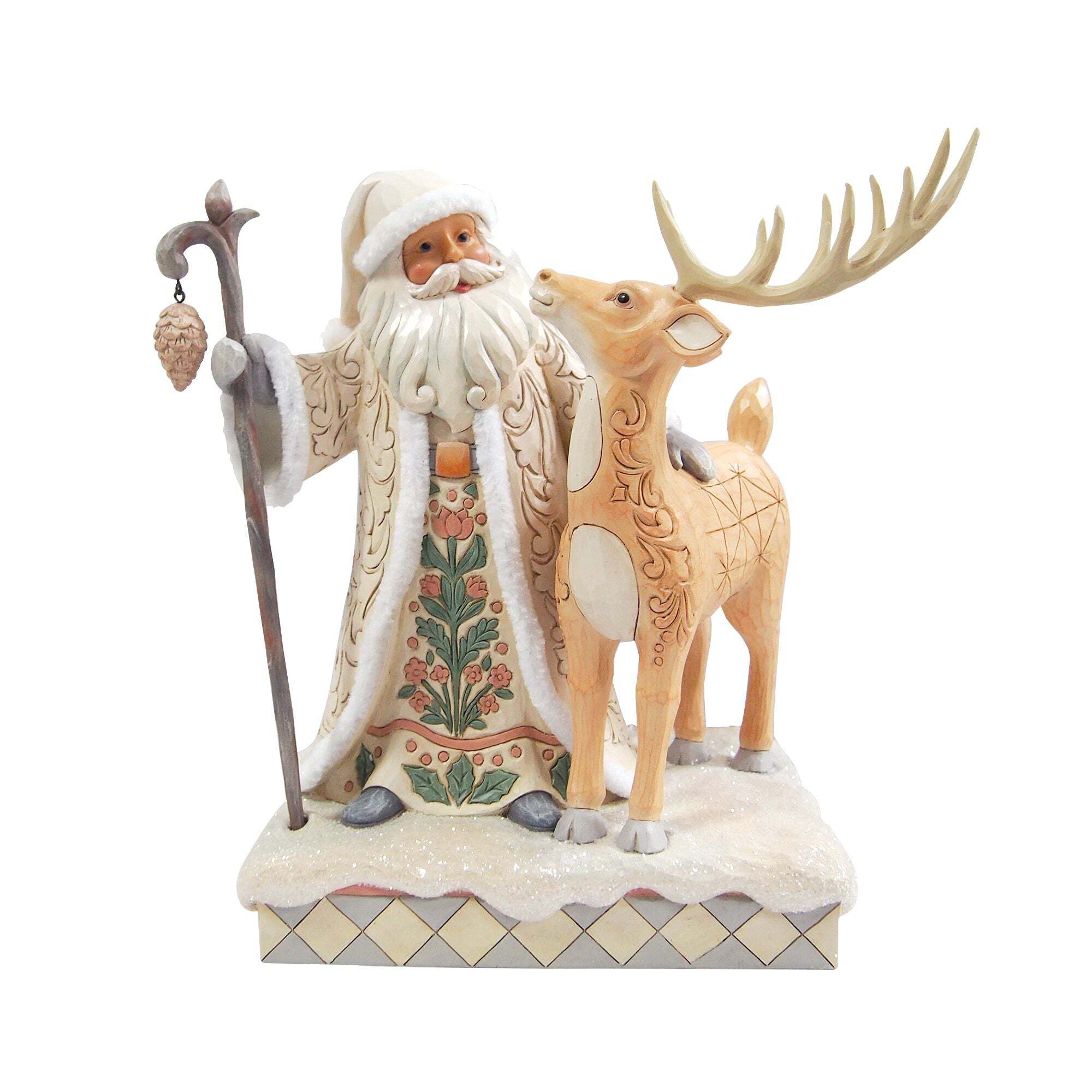WhiteWoodland Weihnachtsmann-Mantel mit Pelzbesatz und Buck - Heartwood Creek