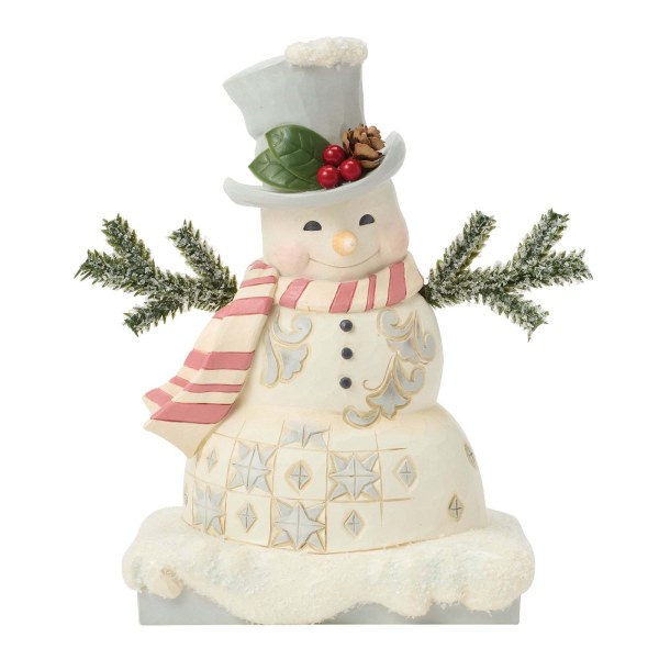 Schneemann aus dem weißen Wald mit frostigem Hut - Heartwood Creek