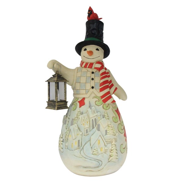 Schneemannstatue mit LED-Beleuchtung - Heartwood Creek