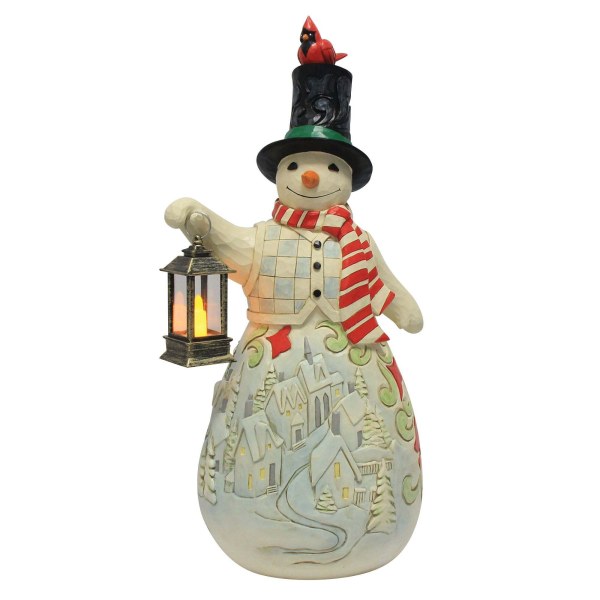 Schneemannstatue mit LED-Beleuchtung - Heartwood Creek