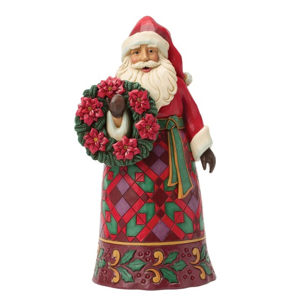 Weihnachtsmann mit Weihnachtssternfigur - Heartwood Creek