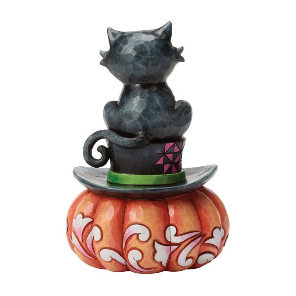 Schwarze Katze sitzt auf einem Hut - HEARTWOOD CREEK