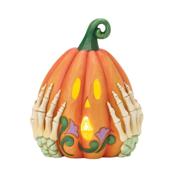 LED-Jack-O-Lantern mit Skeletthänden - HEARTWOOD CREEK