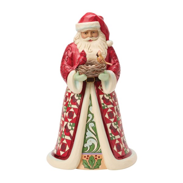 SAMMLEREDITIONEN WEIHNACHTSMANN MIT KARDINALEN IM NEST - HEARTWOOD CREEK