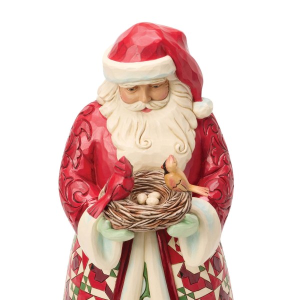 SAMMLEREDITIONEN WEIHNACHTSMANN MIT KARDINALEN IM NEST - HEARTWOOD CREEK
