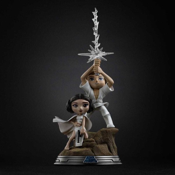Mini Co. Figur Luke & Leia 30 cm - Iron Studios Star Wars