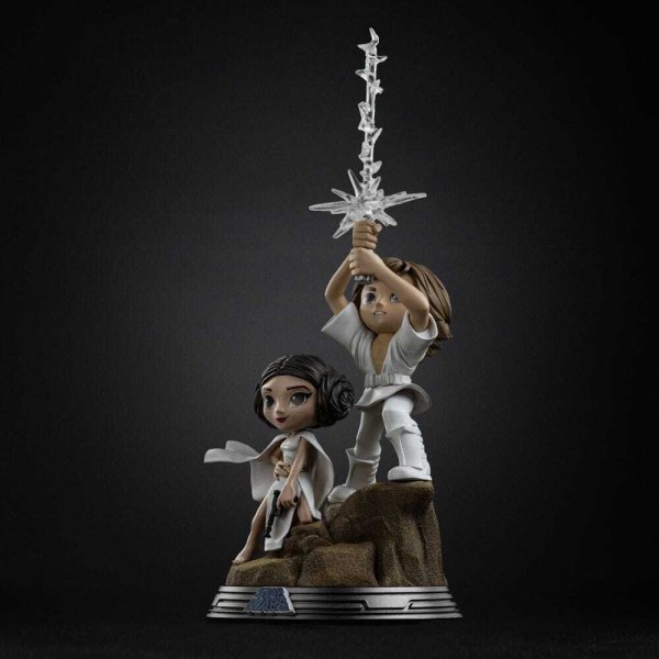 Mini Co. Figur Luke & Leia 30 cm - Iron Studios Star Wars