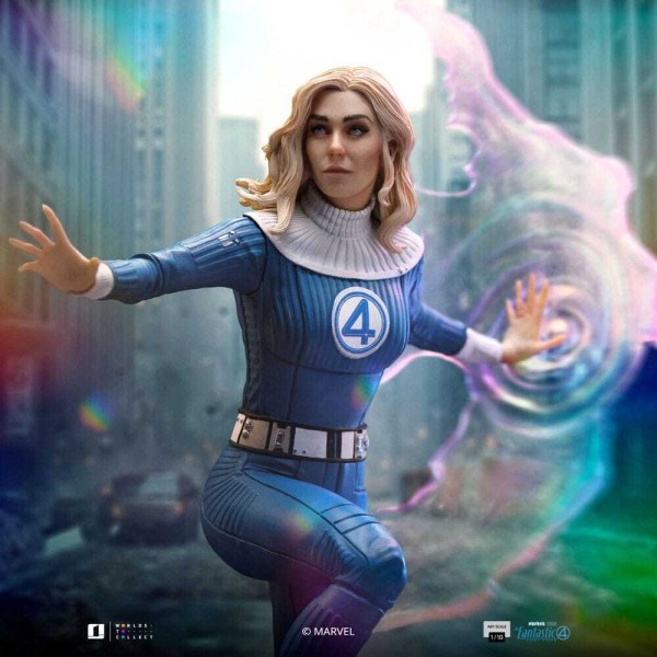 Fantastic Four-Statuette im Maßstab 1:10, Art Scale: Unsichtbare Frau und Franklin, 28 cm