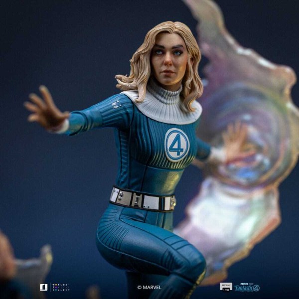 Fantastic Four-Statuette im Maßstab 1:10, Art Scale: Unsichtbare Frau und Franklin, 28 cm