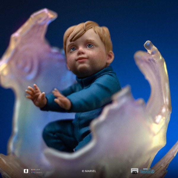 Fantastic Four-Statuette im Maßstab 1:10, Art Scale: Unsichtbare Frau und Franklin, 28 cm