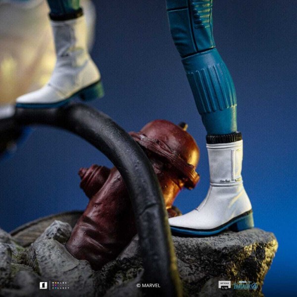 Fantastic Four-Statuette im Maßstab 1:10, Art Scale: Unsichtbare Frau und Franklin, 28 cm