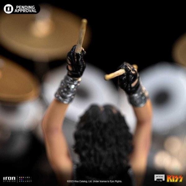 Kuss-Statue, Art Scale 1:10, Peter Criss, limitierte Auflage, 22 cm