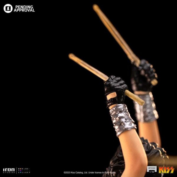 Kuss-Statue, Art Scale 1:10, Peter Criss, limitierte Auflage, 22 cm