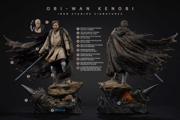 Obi-Wan-Signaturen im Art Scale , 26 cm – Iron Studios Star Wars