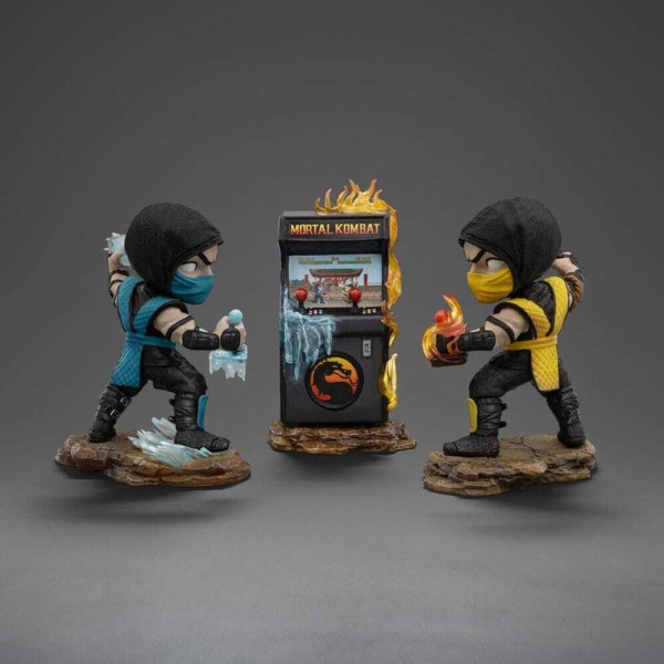 Mini Co. Scorpion vs. Subzero Arcade, 2 Figuren Set 15 cm - Iron Studios Mortal Kombat