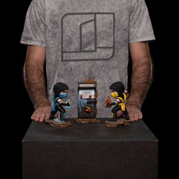 Mini Co. Scorpion vs. Subzero Arcade, 2 Figuren Set 15 cm - Iron Studios Mortal Kombat