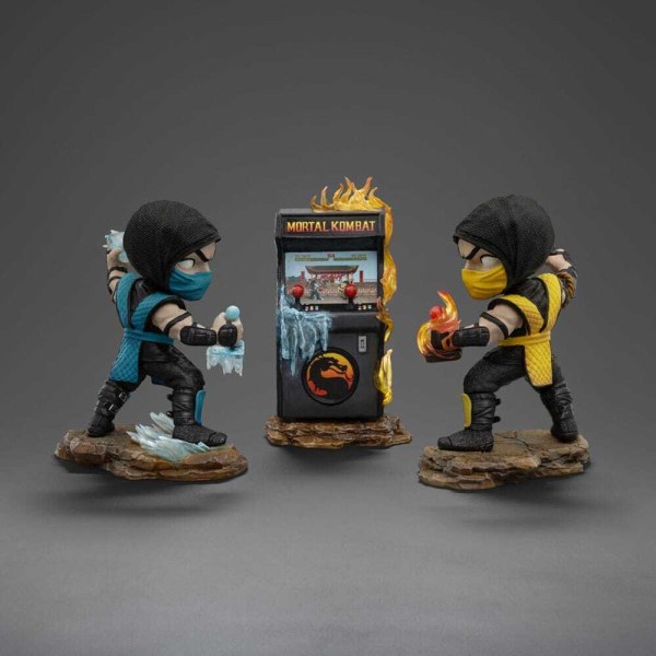 Mini Co. Scorpion vs. Subzero Arcade, 2 Figuren Set 15 cm - Iron Studios Mortal Kombat