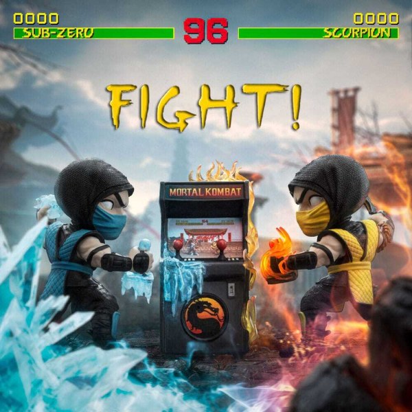 Mini Co. Scorpion vs. Subzero Arcade, 2 Figuren Set 15 cm - Iron Studios Mortal Kombat