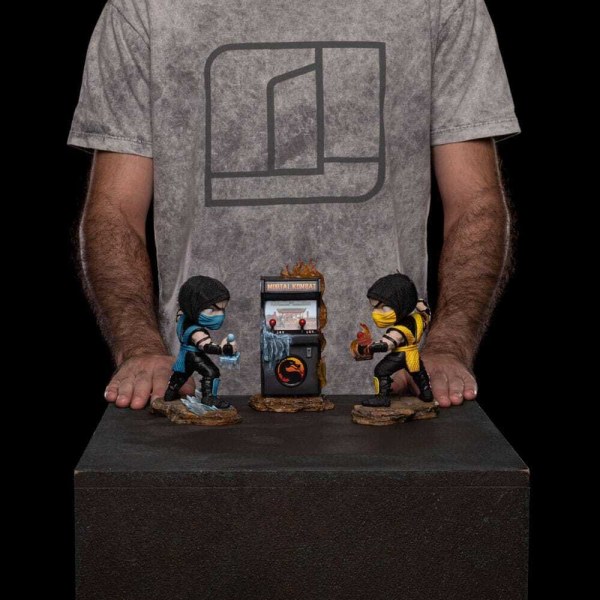 Mini Co. Scorpion vs. Subzero Arcade, 2 Figuren Set 15 cm - Iron Studios Mortal Kombat