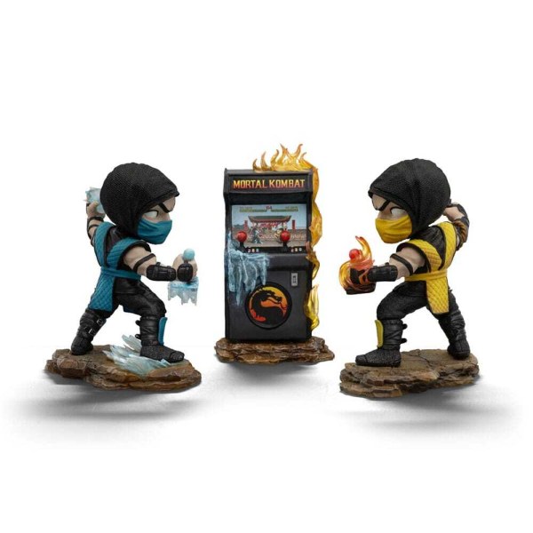 Mini Co. Scorpion vs. Subzero Arcade, 2 Figuren Set 15 cm - Iron Studios Mortal Kombat