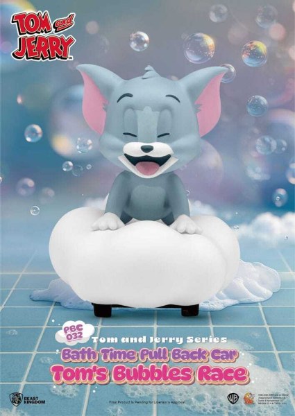 Tom & Jerry Rückziehauto-Serie, 6er-Pack, Reibungsantrieb, Überraschungsbox für die Badewanne