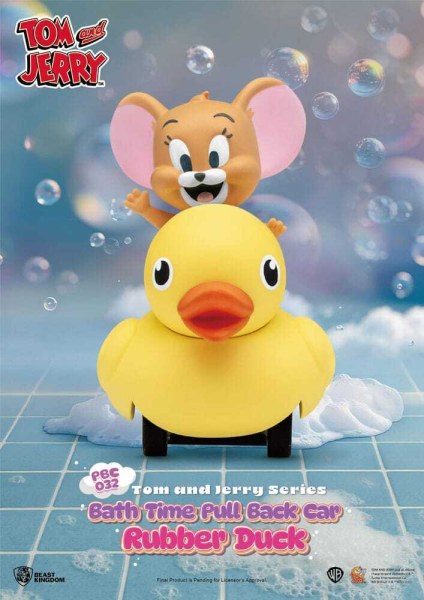 Tom & Jerry Rückziehauto-Serie, 6er-Pack, Reibungsantrieb, Überraschungsbox für die Badewanne