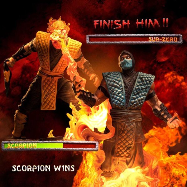 Mortal Kombat-Statue im Maßstab 1:10, Art Scale Deluxe, Scorpion Fatality, 27 cm