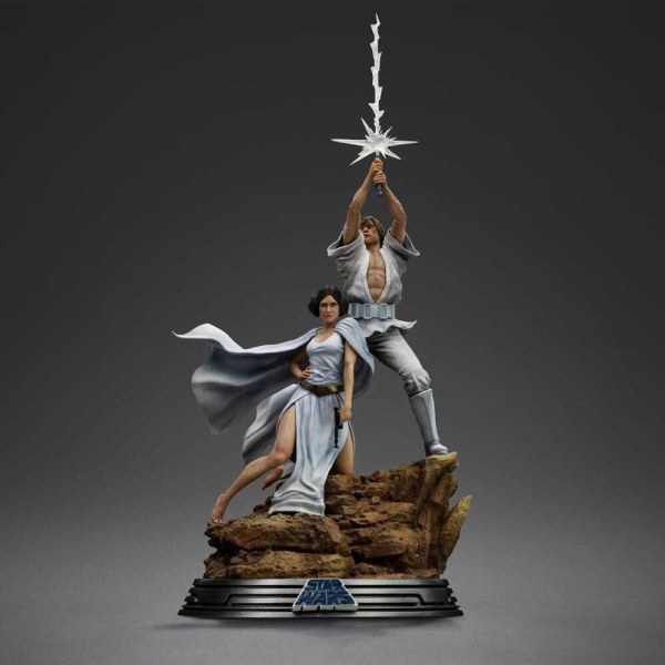 Star Wars Statuette 1/10 Art Scale Deluxe Luke und Leia 41 cm