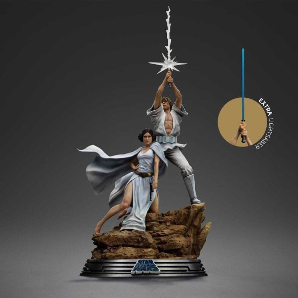 Star Wars Statuette 1/10 Art Scale Deluxe Luke und Leia 41 cm