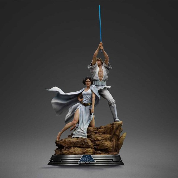 Star Wars Statuette 1/10 Art Scale Deluxe Luke und Leia 41 cm