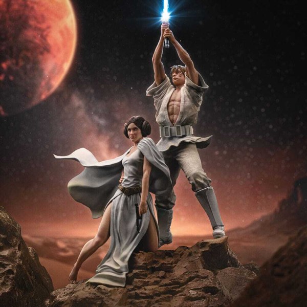 Star Wars Statuette 1/10 Art Scale Deluxe Luke und Leia 41 cm