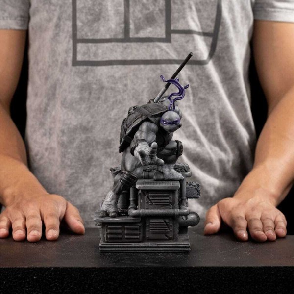 Ninja Turtles-Figur 1/10 Art Scale Donatello Schwarz-Weiß-Variante 26 cm
