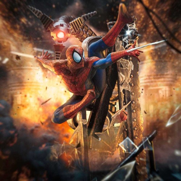 Spider-Man-Statue im Maßstab 1:10, Art Scale, Spider-Man 10-jähriges Jubiläum, 29 cm