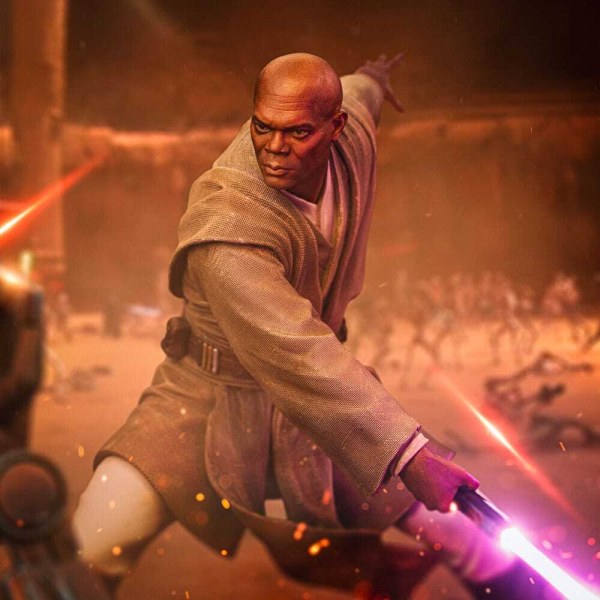 Star Wars Statue im Maßstab 1:10 ( Art Scale) Mace Windu, 18 cm