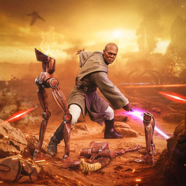 Star Wars Statue im Maßstab 1:10 ( Art Scale) Mace Windu, 18 cm