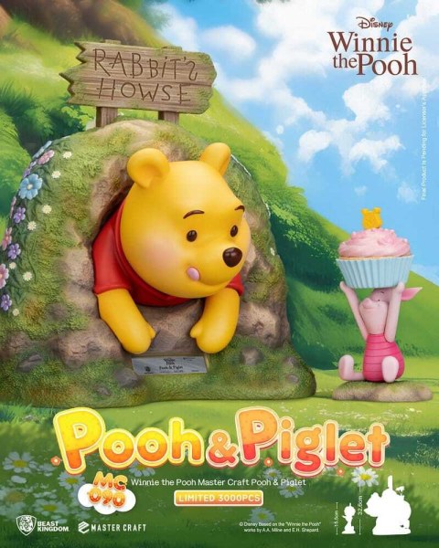 Disney Master Craft Winnie Puuh & Ferkel Figur, 33 cm