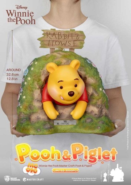Disney Master Craft Winnie Puuh & Ferkel Figur, 33 cm