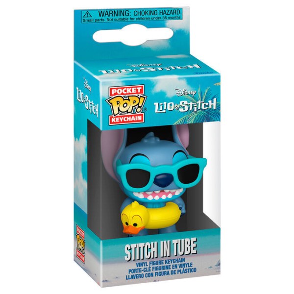 Disney Lilo & Stitch Schlüsselanhänger im Taschenformat – Stitch in der Röhre