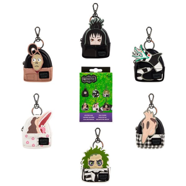 Geheimnisvoller Schlüsselanhänger – Loungefly Mini-Rucksack – Beetlejuice