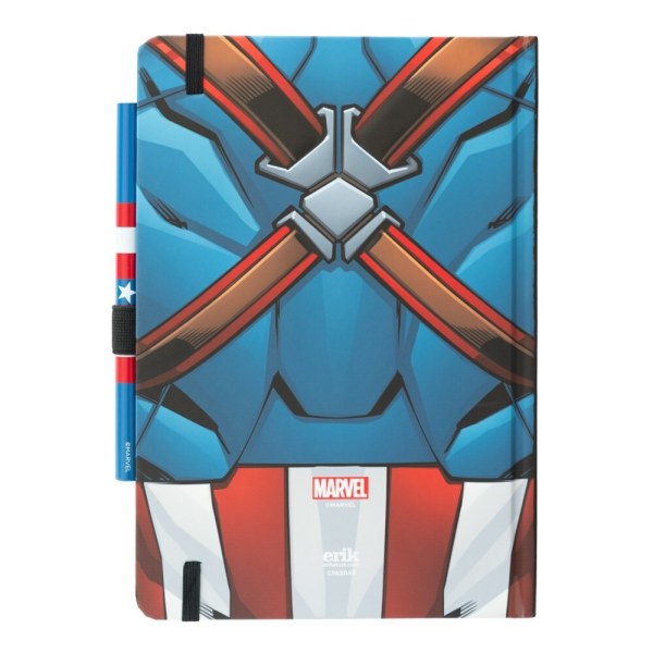 UNIFORM PREMIUM A5 NOTIZBUCH MIT STIFT - MARVEL CAPTAIN AMERICA