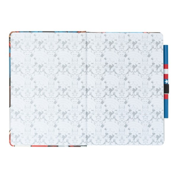 UNIFORM PREMIUM A5 NOTIZBUCH MIT STIFT - MARVEL CAPTAIN AMERICA