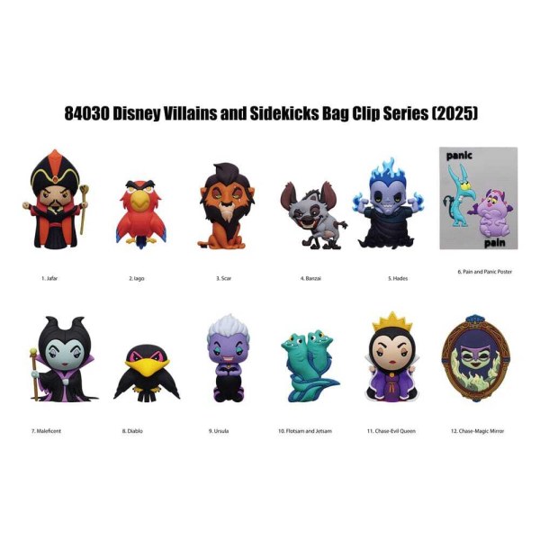 3D-Schlüsselanhänger Schurken Serie 4 Überraschungstüte - Disney Villains